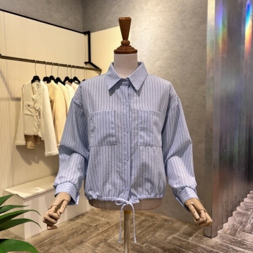 스트랩 크롭 포켓 셔츠 AOA2HB331