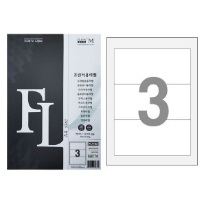 플로엠 전산 라벨지 물류관리용 3칸 100매 FL4103