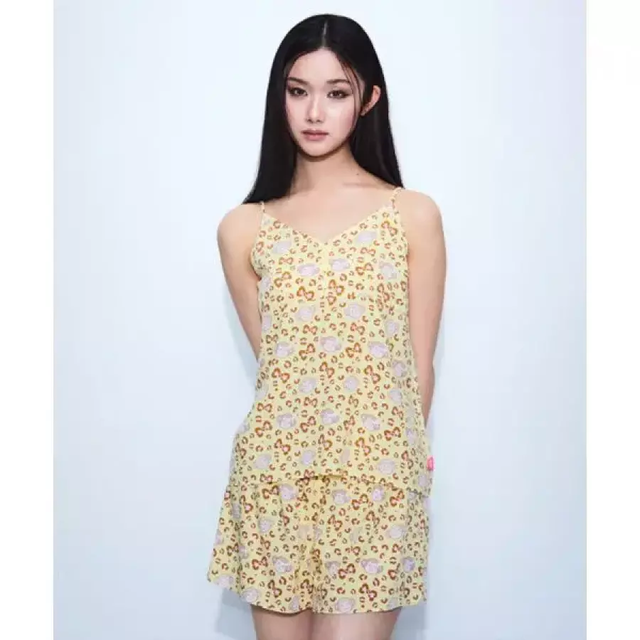 스파오 마이페이브아카이브 레오파드 슬립 파자마Yellow SPPPG37U12