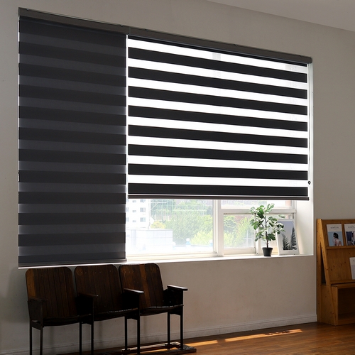 창안애 멀키 암막 콤비 블라인드 (80x240cm)_이미지