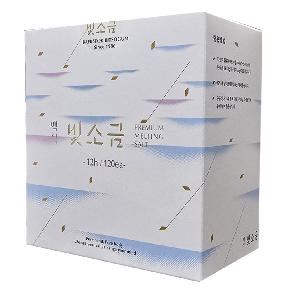 백석빛소금 1000도씨 미네랄 용융소금 12시간 3g x 120개 (1개)_이미지