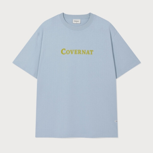 커버낫 센터 로고 티셔츠 라이트 블루 CO2602ST02LB