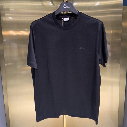  브리오니 반팔티 시그니처 로고 라운드 블랙 UJCA0L PZ600 1000