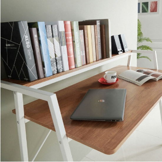 나무뜰 하딘 화이트 선반형 철제책상 (1140x600)_이미지