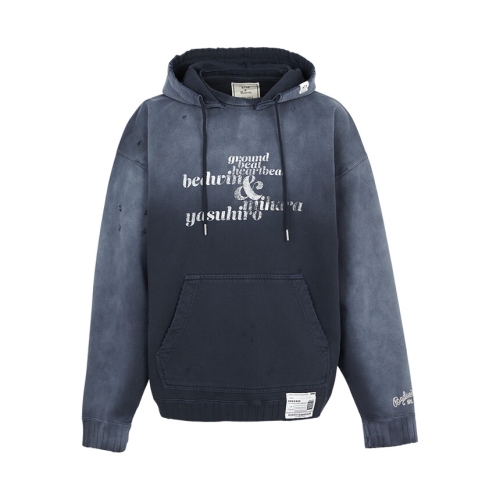 메종미하라야스히로 남성 후드티 C15HD022 BLACK