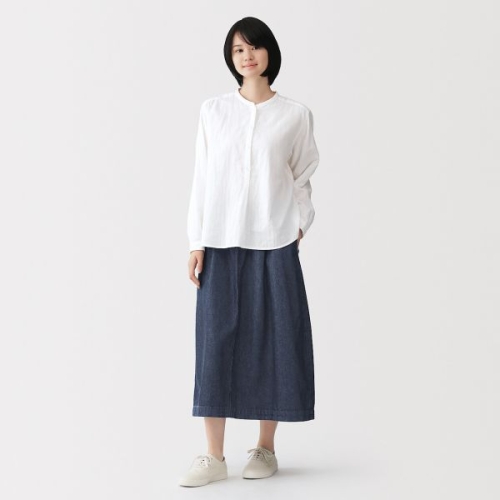 무인양품 MUJI 여성 워싱 데님 이지 스커트 BE200A6S
