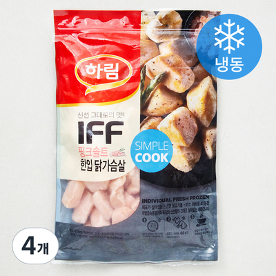 하림 IFF 핑크솔트 한입 닭가슴살 1.1kg (4개)_이미지