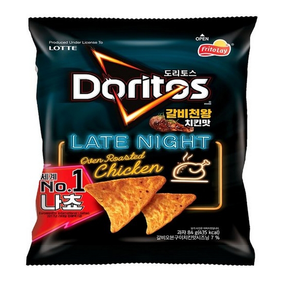 롯데웰푸드 도리토스 갈비천왕 치킨맛 84g이미지입니다. 누르면 해당 게시물로 새창이동합니다.