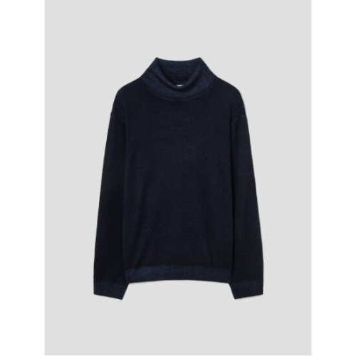 로가디스 가먼트 다잉 울 터틀넥 스웨터 네이비_RY4751PL3R