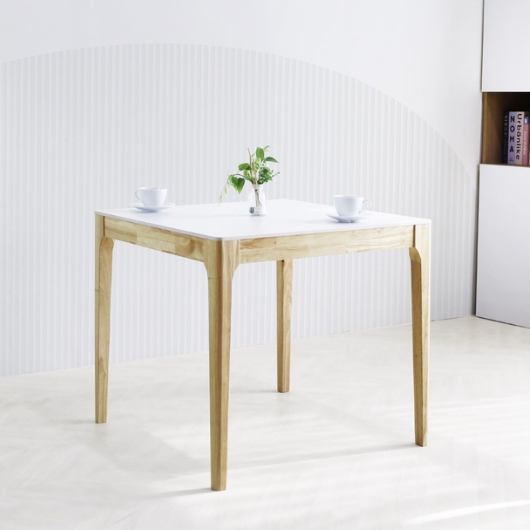 일루일루 포포 11T 포세린 세라믹 원목 식탁 800 (의자별도)_이미지