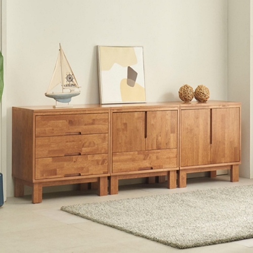 까미엘  포레2 키높은 고무나무 거실장세트 2100