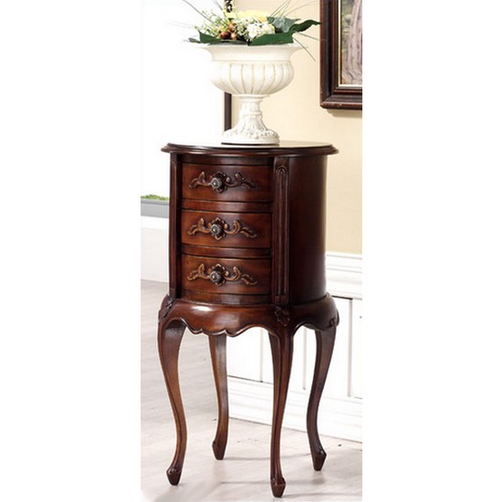 안티크 아트인 원형 3단 협탁 370