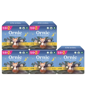 쌍용C&B  오닉 유기농 순면커버 슈퍼롱 오버나이트 8개 (5팩(40개))