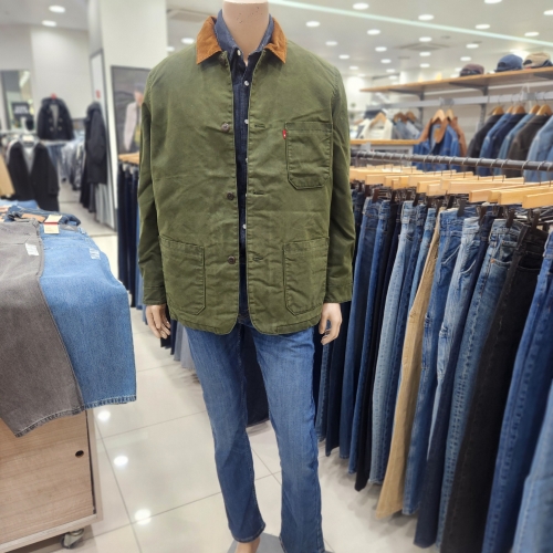 리바이스바디웨어 남성 카라 배색 엔지니어 코트 자켓 19288-0001 DJ