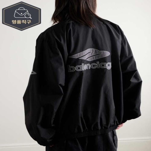 발렌시아가 B0081932966 APPLIQUED 로고-엠브로이드 코튼블렌드 쉘 트랙 자켓 857734TPQ38