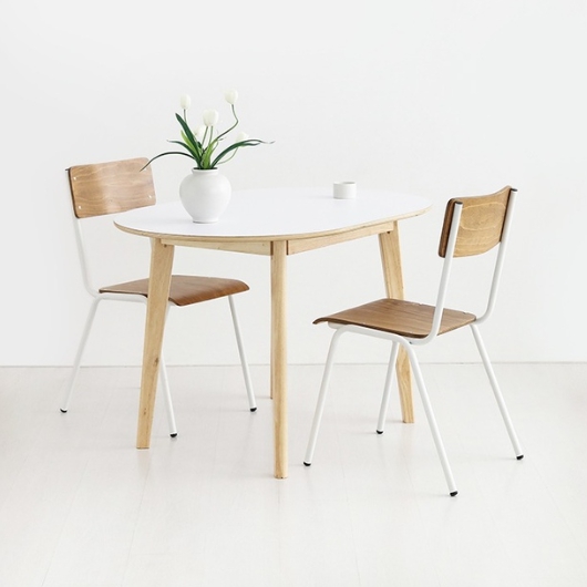 마켓비 RAMIRA 라운드형 HPL 식탁 1200 (W1075A의자2개)