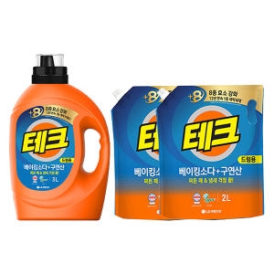 테크 베이킹소다+구연산 드럼용 3L + 리필 2L (본품1개+리필2개)_이미지