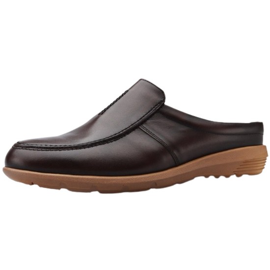 천연소가죽 센터 스티치 캐주얼 블로퍼 LC024DBR