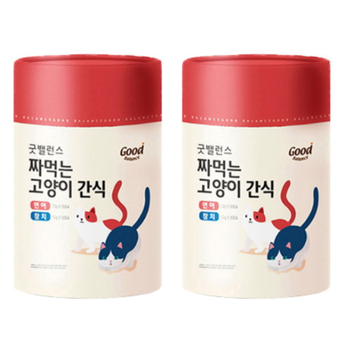 에버플러스 굿밸런스 짜먹는 고양이 간식 참치&연어 720g (12g x 60P) (2개)