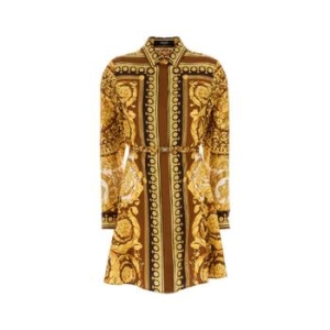 베르사체 Printed twill shirt dress 10189331A15215 5N790