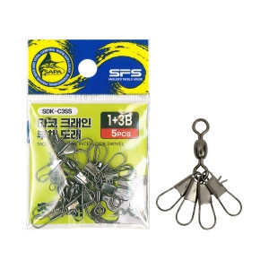 싸파 더블킬 SDK-C3SS 타코 크래인 부채 도래 1+3B 5PCS 낚시 두족류 대왕문어채비