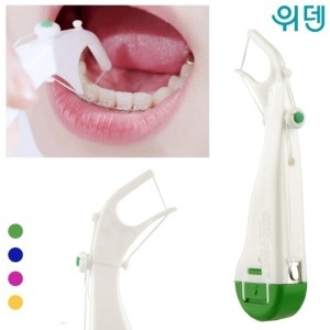 위덴 치아교정환자용 전문치실 홀더형 그린 리필가능_이미지