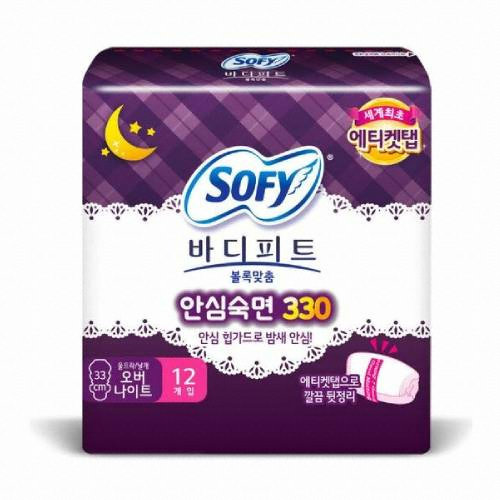 쏘피 바디피트 볼록맞춤 안심숙면 330 오버나이트 12개 (4팩(48개))_이미지