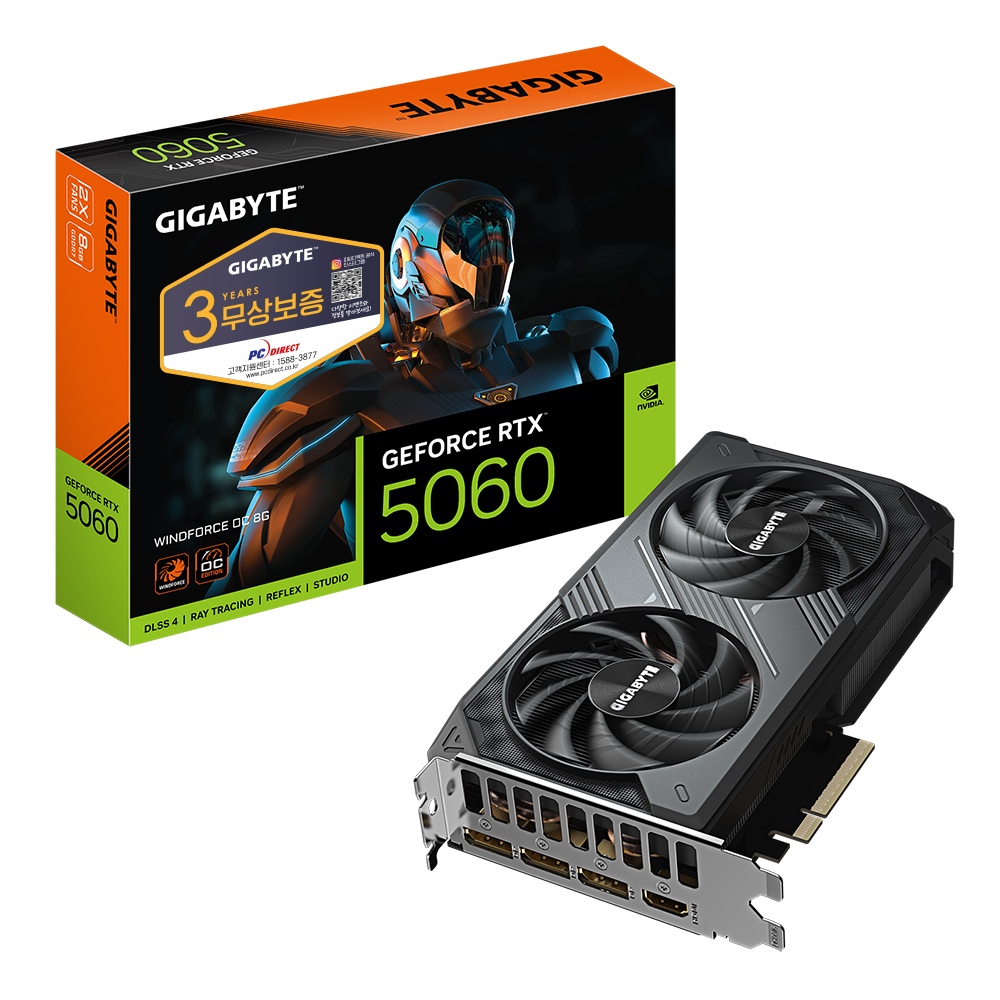 GIGABYTE 지포스 RTX 5060 WINDFORCE OC D7 8GB 피씨디렉트_이미지