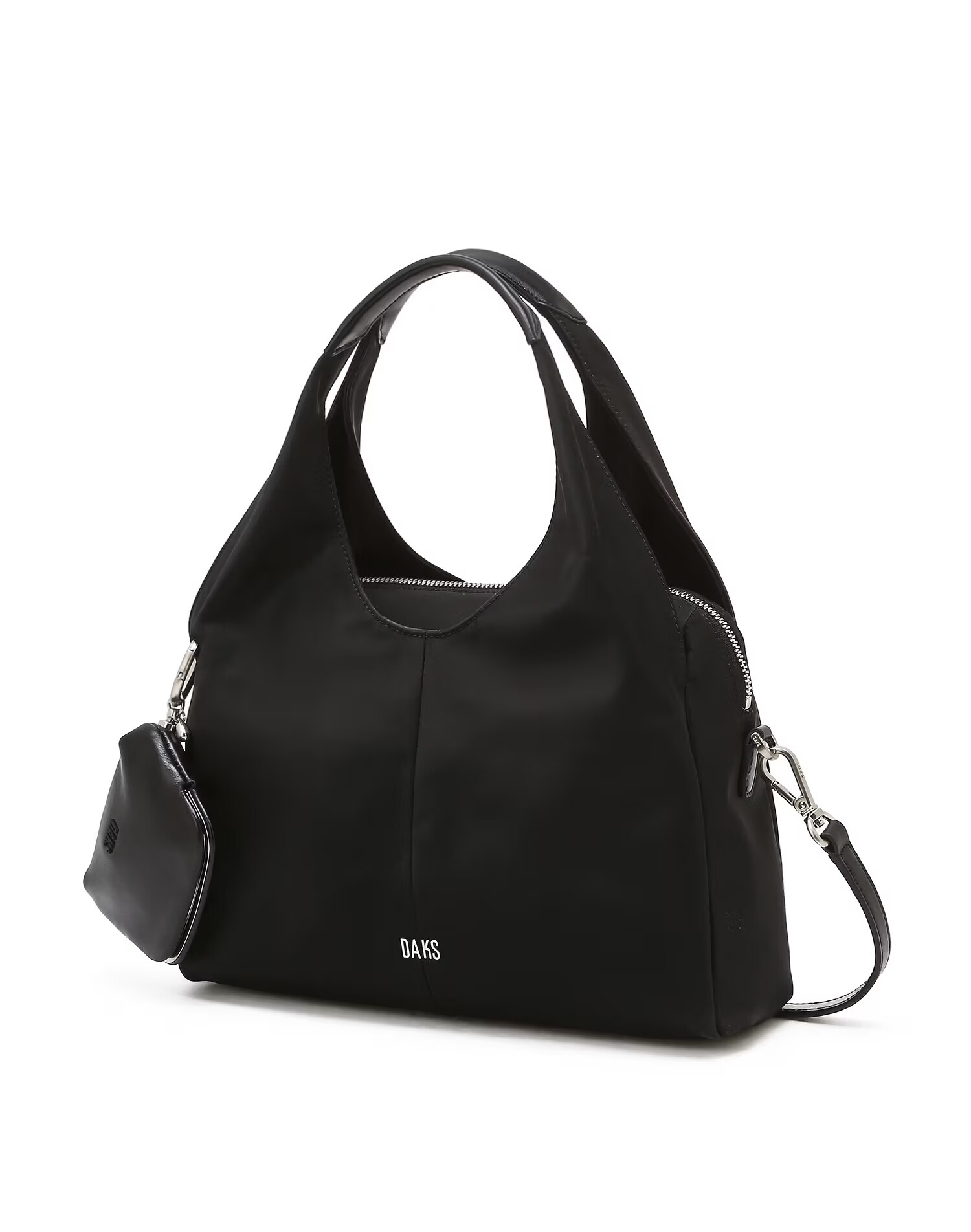 LF 닥스 핸드백 FORET 포레 블랙 소가죽 배색 나일론 토트백 S DCBA6F010BK