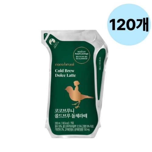 한국야쿠르트 코코브루니 콜드브루 돌체라떼 200ml (120개)