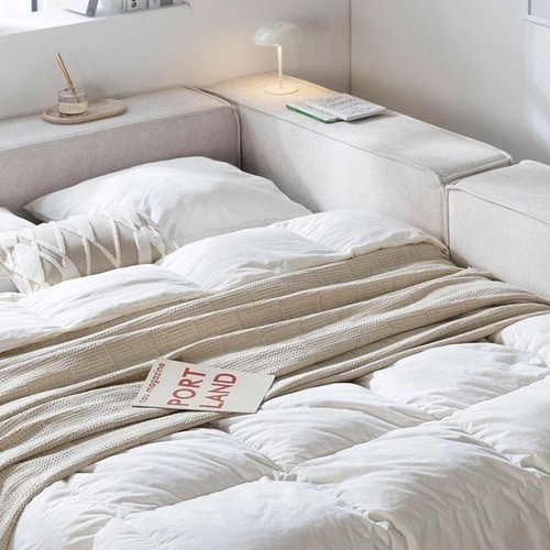 BIF보루네오 카밀라 양가드형 패브릭 침대 LK (매트별도)_이미지