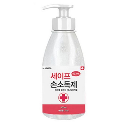한국미라클피플사 세이프 손소독제 500ml (1개)