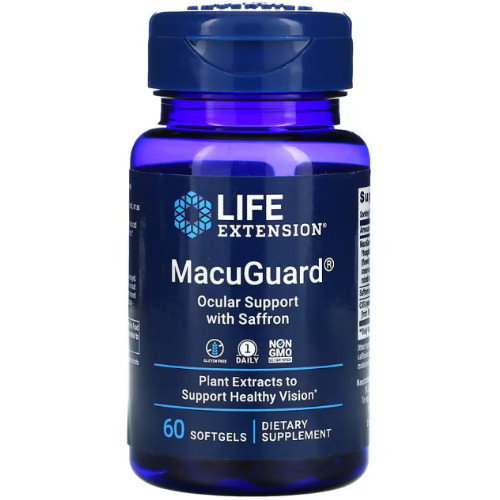 라이프익스텐션 마쿠가드 오큘러 서포트 위드 샤프란 60캡슐 (해외) (1개)
