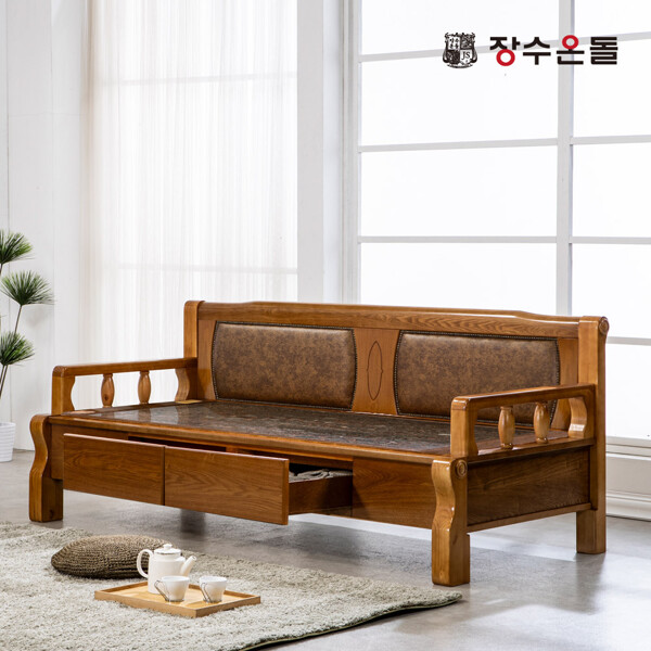 온재서랍 가죽형 돌소파 MS