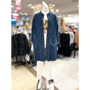 트리아나 소고 세이브존01 박스핏 롱 청남방겸 재킷 TAI3GA05-3 10942233_이미지