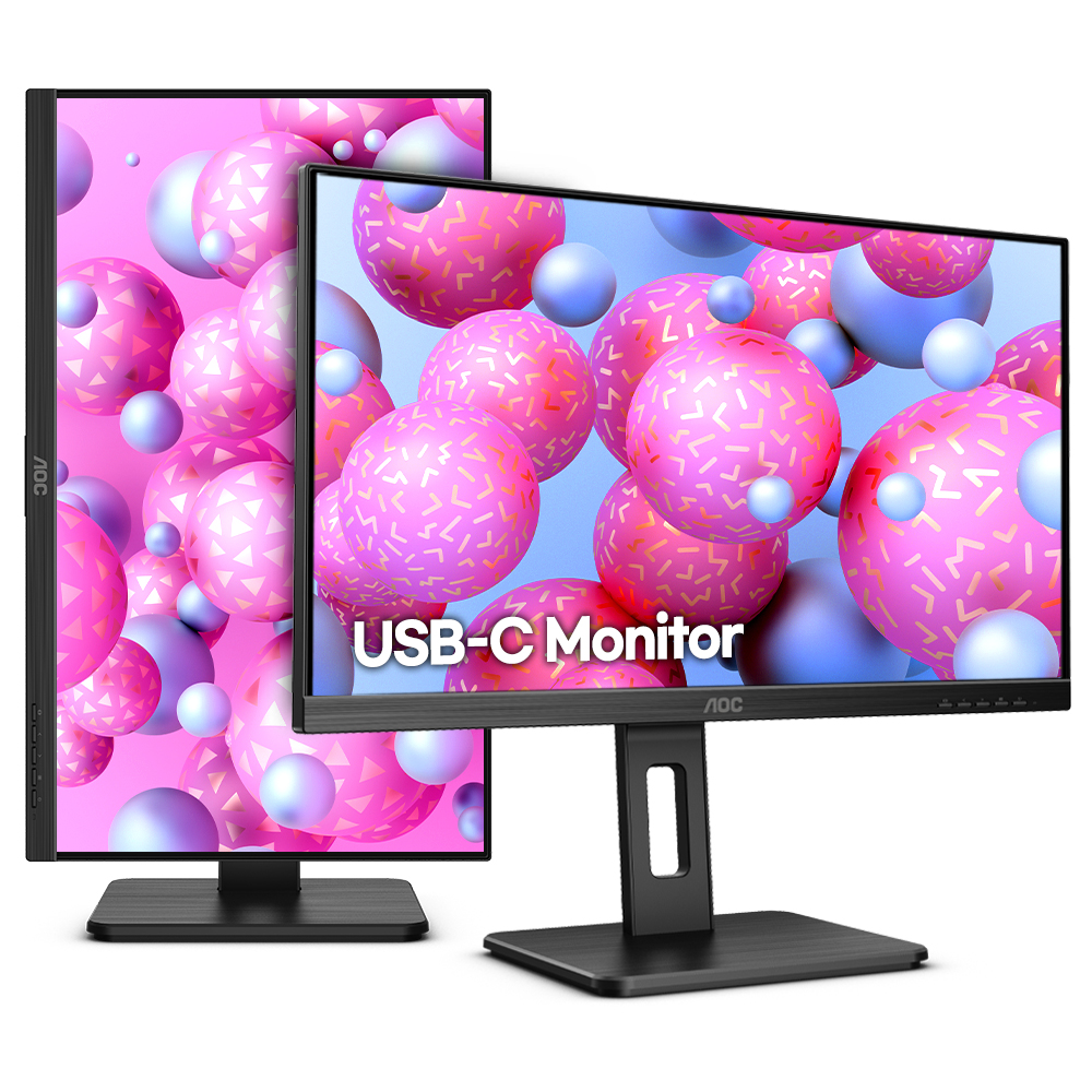 알파스캔 AOC 24P2C USB-C 75 프리싱크 높낮이 무결점_이미지