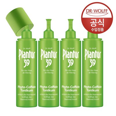 닥터볼프 플란투어39 파이토 카페인 헤어토닉 200ml (4개)