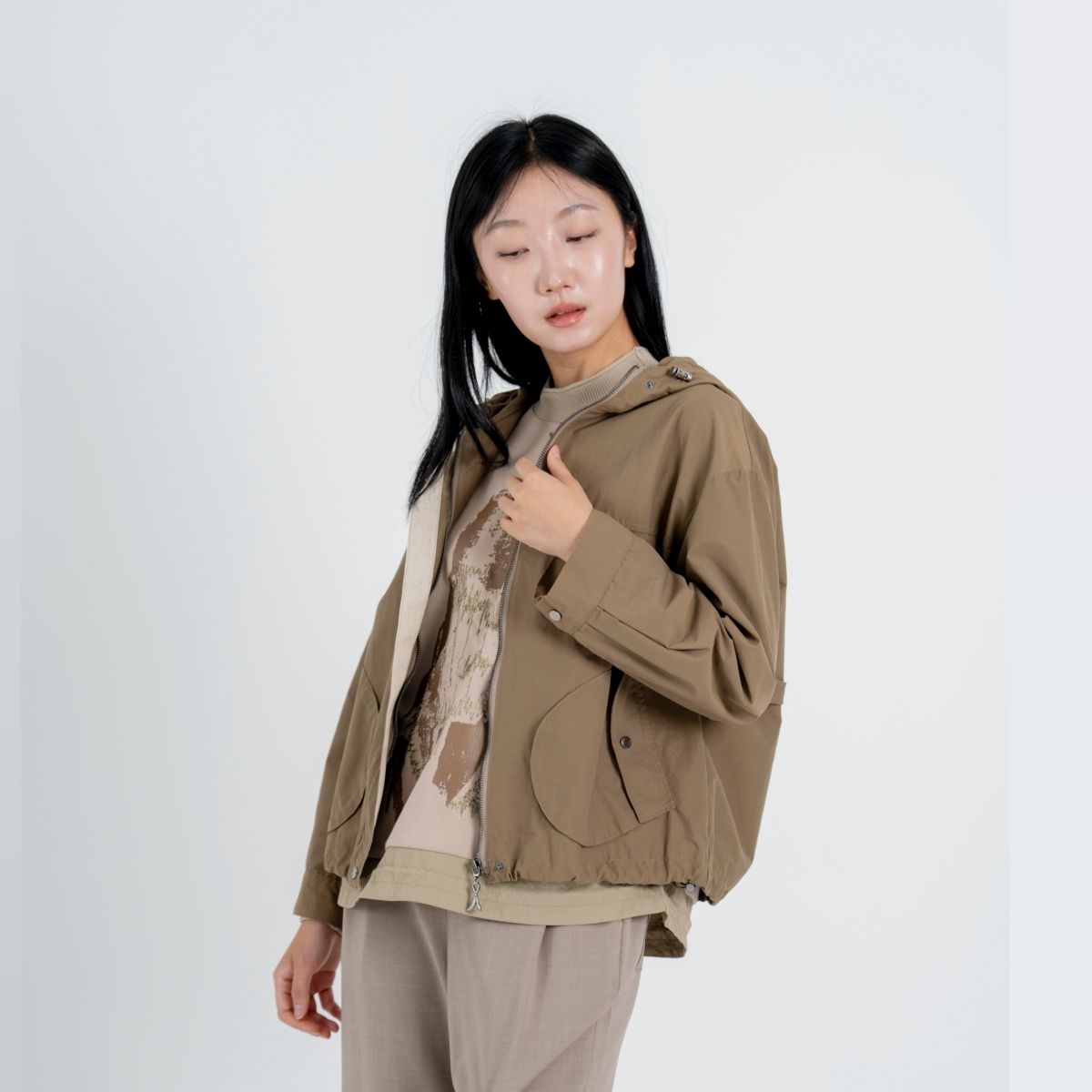 메지스 건빵포켓 후드 집업 점퍼 XC0WD16JP0