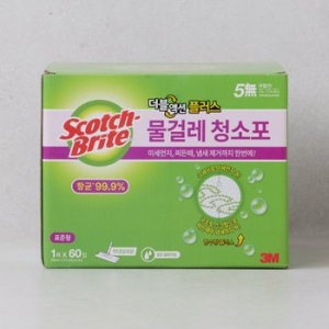 3M 스카치브라이트 더블액션 플러스 물걸레 청소포 표준형 60매 (1개)_이미지
