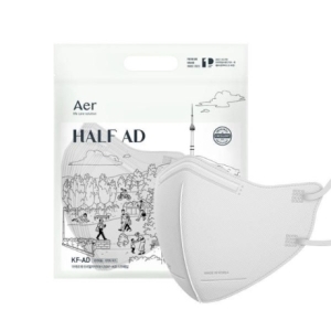Aer KF-AD 비말차단 하프 마스크 50매 2박스 /국내생산