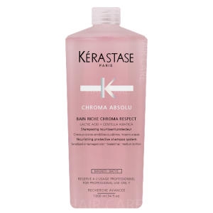 크로마 압솔뤼 방 리치 1000ml+펌프 크로마 리스펙 염색으로 손상된 모발을 위한 샴푸
