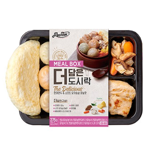 맛있닭 더담은 도시락 한끼만두 3종&소프트 닭가슴살 마늘 275g (5팩)_이미지