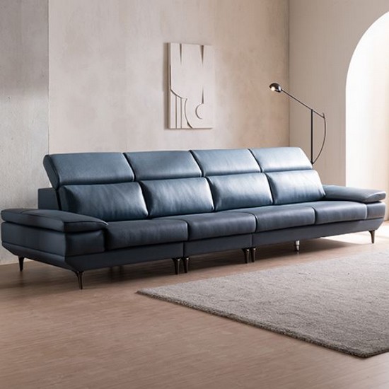 BIF보루네오 골드라벨 디에르 천연통가죽 소파 6인용 (스툴포함)_이미지