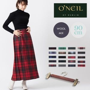 오브 더블린 퀼팅 스커트 90cm 맥시 길이 옷걸이 롱 아일랜드제 타탄 체크 플레인 무지 울 376233
