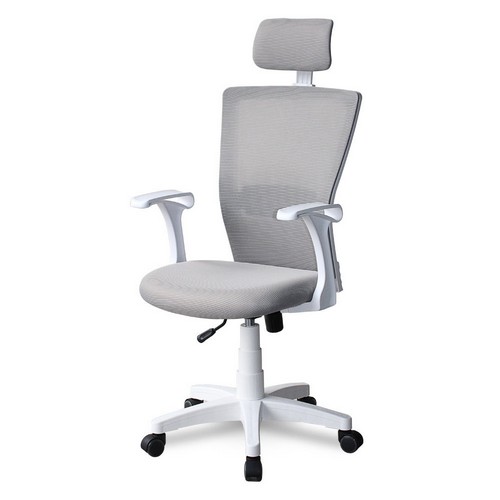 나비 화이트 메쉬 의자