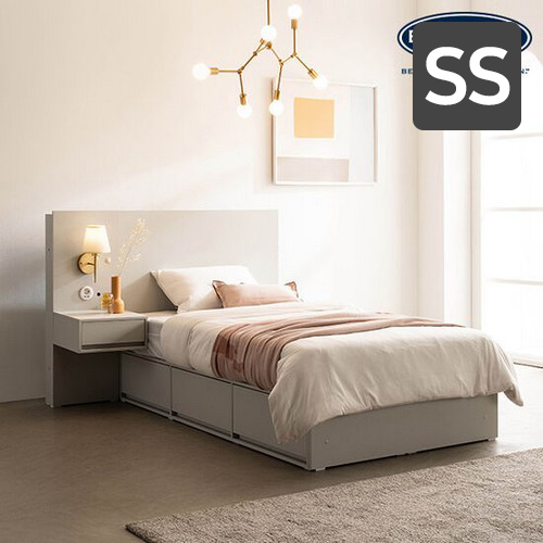 잉글랜더 알링턴 호텔형 수납 LED침대 SS+협탁 (삼중직9존케미컬폼65T필로우탑독립)