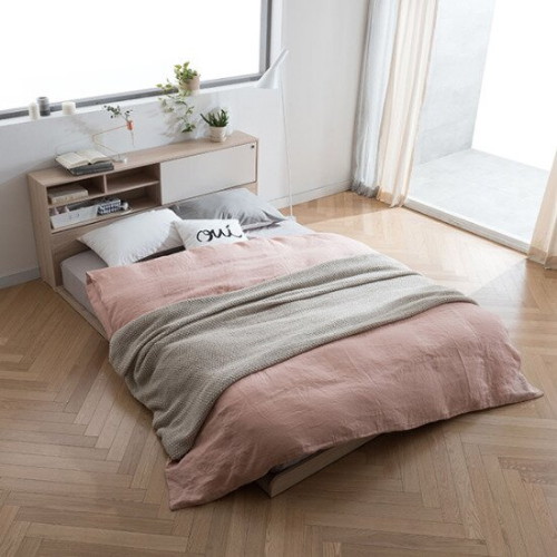 리바트 뉴트 저상형 수납 도어 헤드형 침대 Q