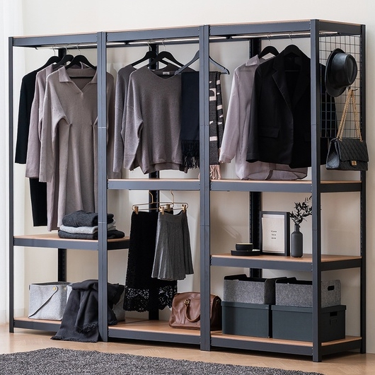 홈던트하우스 조립식 철제 4단 시스템 행거 500x600 (행거봉 1개, 높이 210cm)_이미지