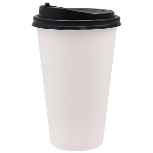 이룸팩 무지 종이컵 16온스 (+개폐뚜껑, 100개)_이미지