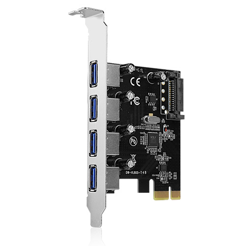 에즈윈아이피씨 UX4-V100S 4포트 USB 3.0 PCIe 카드_이미지